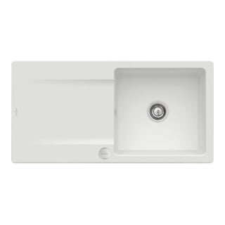 V&B Évier Siluet 60 cm, avec garniture de vidange, rond avec excentrique, vapeur