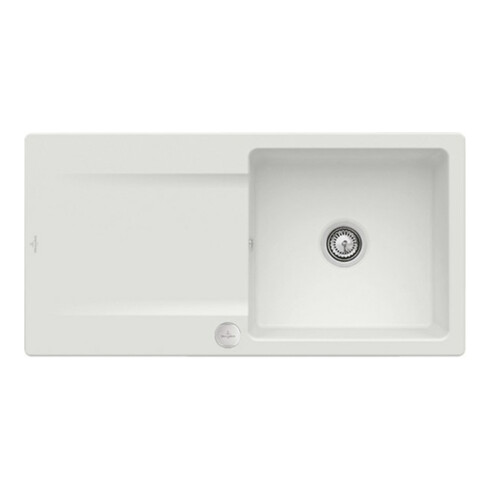 V&B Évier Siluet 60 cm, avec garniture de vidange, rond avec excentrique, vapeur
