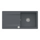V&B Évier Siluet 60 cm avec garniture vidage, robinet avec excentrique, graphite-1