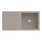 V&B Évier Siluet 60 cm avec garniture vidage, rond avec commande manuelle, amande