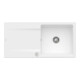 V&B Évier Siluet 60 cm avec garniture vidage, rond avec excentrique, blanc pierre-1