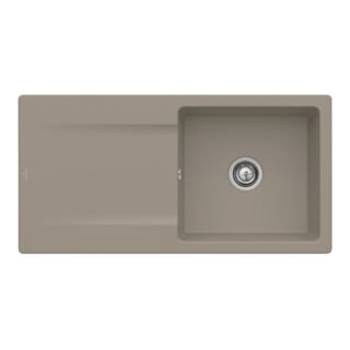 V&B Évier Siluet 60 cm avec garniture vidage, rond avec excentrique, bois