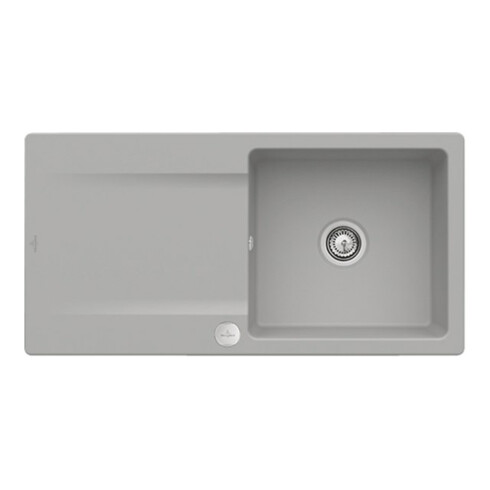 V&B Évier Siluet 60 cm avec garniture vidage, rond avec excentrique, fossil