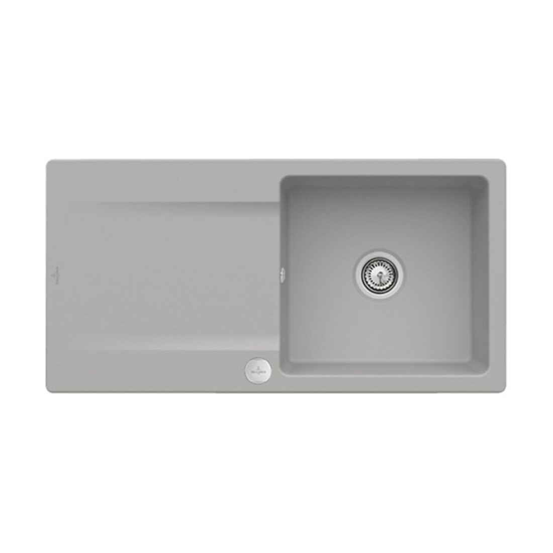 V&B Évier Siluet 60 cm avec garniture vidage, rond avec excentrique, fossil