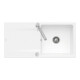 V&B Évier Siluet 60 cm Garniture vidage, rond avec excentrique, blanc-1
