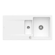 V&B Évier Siluet 60 R avec garniture, rond avec excentrique, inox blanc C-plus
