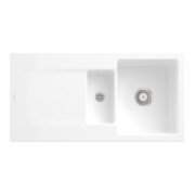 V&B Évier Siluet 60 R avec garniture, rond avec robinet, blanc sn C-plus