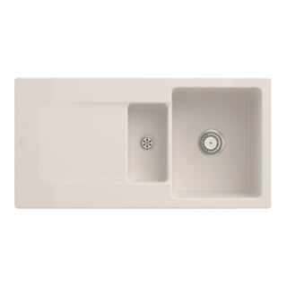 V&B Évier Siluet 60 R avec garniture vidage, robinet rond, crema C-plus