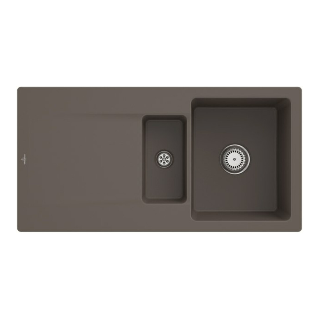 V&B Évier Siluet 60 R avec garniture vidage, robinet, timber C-plus