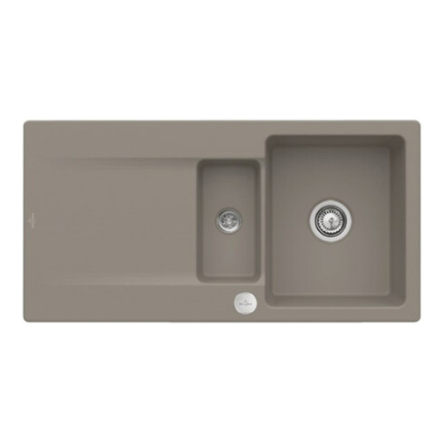 V&B Évier Siluet 60 R avec garniture vidage, rond avec excentrique, timber C-plus