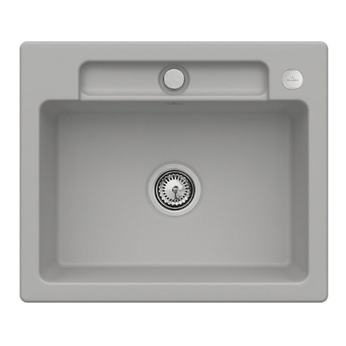 V&B Évier Siluet 60 S avec garniture de vidage, robinet avec excentrique, fossil C-plus
