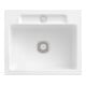 V&B Évier Siluet 60 S avec garniture vidage, robinet rond, blanc satin C-plus-1
