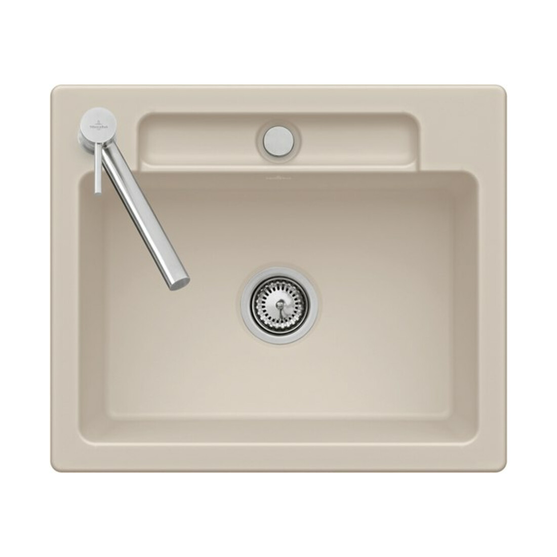 V&B Évier Siluet 60 S, blanc pierre CeramicPlus