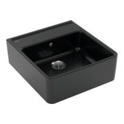 V&B Évier simple avec garniture vidage, commande manuelle, pure black