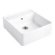 V&B Évier simple avec garniture vidage, excentrique, blanc brillant CeramicPlus-1