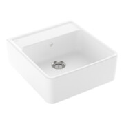 V&B Évier simple avec garniture vidage, manuel, blanc céramique CeramicPlus
