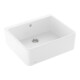 V&B Évier simple bac 60 x m avec garniture, poignée, blanc alpin CeramicPlus-1