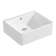 V&B Évier simple bac 60 x m avec garniture vidage, excentrique, blanc brillant C-plus-1