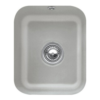 V&B Évier sous-plan Cisterna 45 m avec garniture vidage, robinet, fossil CeramicPlus