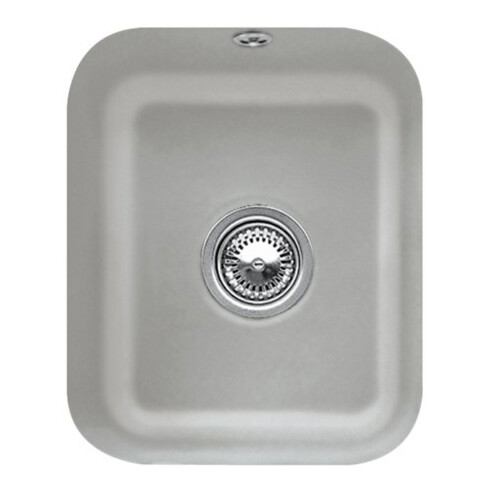 V&B Évier sous-plan Cisterna 45 m avec garniture vidage, robinet, fossil CeramicPlus