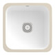 V&B Évier sous-plan Cisterna 50 avec garniture vidage, mitigeur, blanc CeramicPlus-1
