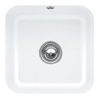 V&B Évier sous-plan Cisterna 50, garniture vidage, avec excentrique, blanc alp CeramicPlus