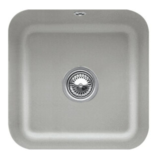 V&B Évier sous-plan Cisterna 50, garniture vidage, avec excentrique, fossil CeramicPlus