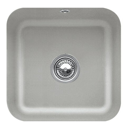 V&B Évier sous-plan Cisterna 50, garniture vidage, avec excentrique, fossil CeramicPlus