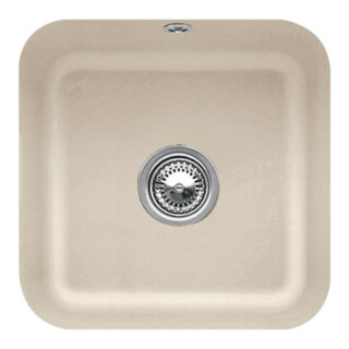 V&B Évier sous-plan Cisterna 50, set vidage, avec excentrique, almond CeramicPlus