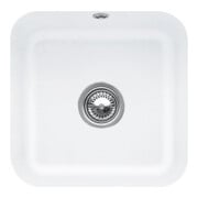 V&B Évier sous-plan Cisterna 50 Siphon, avec excentrique, acier blanc C-plus