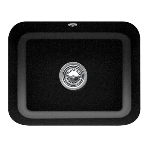 V&B Évier sous plan Cisterna 60C avec garniture vidage, excentrique, Chrome CeramicPlus