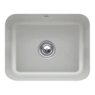 V&B Évier sous plan Cisterna 60C avec garniture vidage, excentrique, fossil CeramicPlus