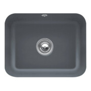 V&B Évier sous-plan Cisterna 60C avec garniture vidage, excentrique, gris CeramicPlus