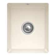 V&B Évier sous-plan Subway 45 SU avec garniture vidage, excentrique, crema CeramicPlus
