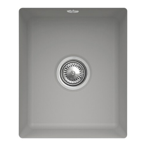 V&B Évier sous-plan Subway 45 SU avec garniture vidage, excentrique, fossil CeramicPlus