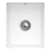 V&B Évier sous-plan Subway 45 SU avec garniture vidage, excentrique, sn wh. CeramicPlus