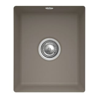 V&B Évier sous plan Subway 45 SU avec garniture vidage, excentrique, timber CeramicPlus