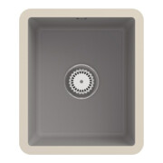 V&B Évier sous-plan Subway 45 SU avec garniture vidage, robinetterie, fossil CeramicPlus