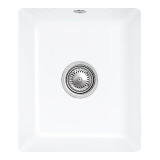 V&B Évier sous plan Subway 45 SU c/ garniture vidage, excentrique, blanc alp CeramicPlus