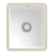 V&B Évier sous plan Subway 45 SU c/ garniture vidage, manuel, blanc alpin CeramicPlus