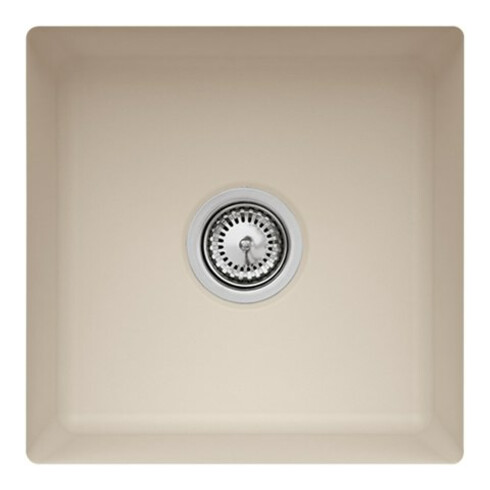 V&B Évier sous-plan Subway 50 SU avec garniture vidage, excentrique, almond CeramicPlus