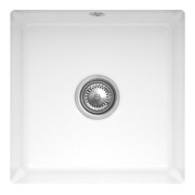 V&B Évier sous-plan Subway 50 SU avec garniture vidage, excentrique, blanc sn CeramicPlus