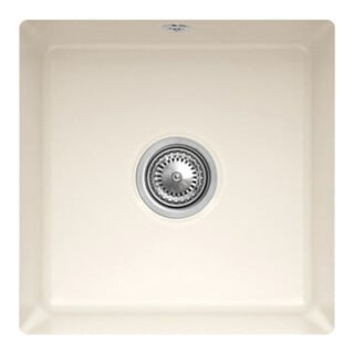 V&B Évier sous-plan Subway 50 SU avec garniture vidage, excentrique, crema CeramicPlus