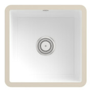 V&B Évier sous-plan Subway 50 SU avec garniture vidage, main, blanc alpin CeramicPlus
