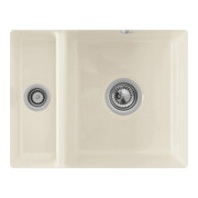 V&B Évier sous-plan Subway 60 XU avec garniture vidage, excentrique, crema CeramicPlus