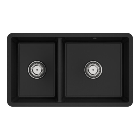 V&B Évier sous-plan Subway 80U avec garniture vidage, excentrique, Chrome CeramicPlus