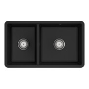 V&B Évier sous-plan Subway 80U avec garniture vidage, excentrique, Chrome CeramicPlus