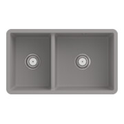 V&B Évier sous-plan Subway 80U avec garniture vidage, excentrique, fossil CeramicPlus