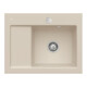 V&B Évier Subway 45 Compact dr, avec garniture vidage, excentrique, amande C-plus-1