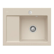 V&B Évier Subway 45 Compact dr, avec garniture vidage, excentrique, amande C-plus